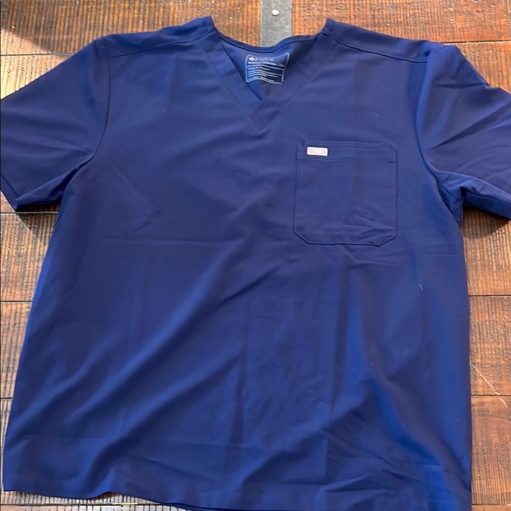 Navy Blue FIG Scrub Top - Lot of 4 - Picture 2 of 5